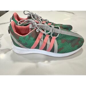 Adidas‎ SL Loop Camo Running Shoes Women's Size 11 Green Pink Athletic